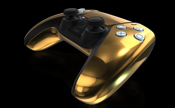 Controller PS5 in oro 24 carati